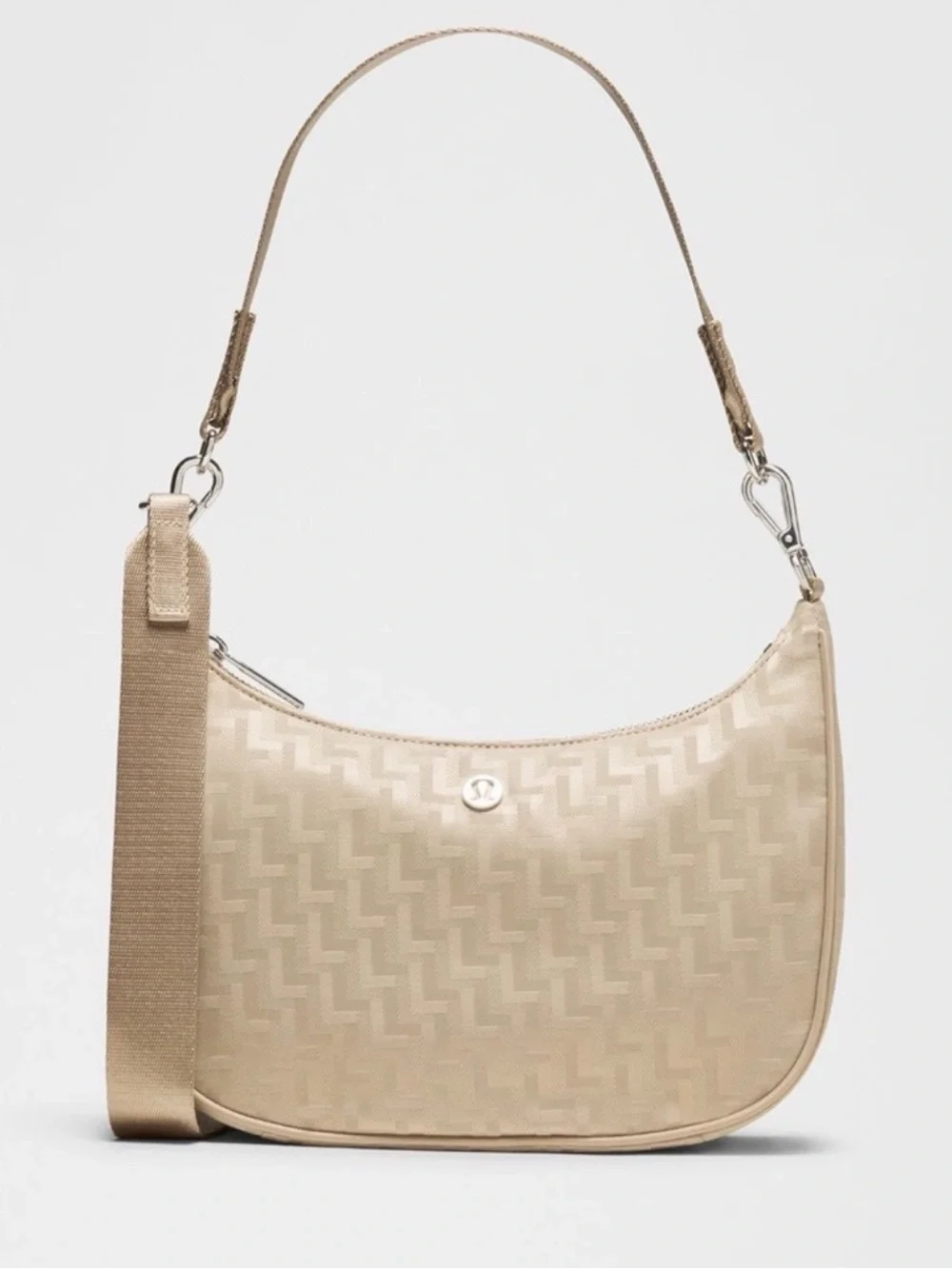 lululemon athletica Beige Jacquard Shoulder Bag